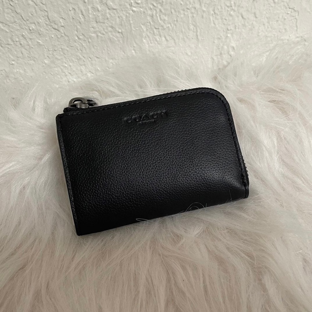 Coach L Zip Wallet Black